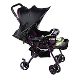 ベビーカー サンシェード  日除けカバー 紫外線カット チャイルドシート兼用(ブラック)