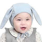 Domybest ベビーキャッ ベビープハット テープ付き 秋冬 男の子 女の子 3色 ウサギの耳の形 かわいい 暖かく保つ 防寒対策 幼稚園 七五三 お子様の誕生日 記念日 出産祝い お祝いギフト