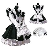メイド服 ゴスロリ コスプレ衣装 ロリータ ウェイトレス ３点セット (レディース S)
