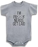 グレークルーネックBaby Tee Time Boys ' I ' m Proof That Nerds Get Laid Funny One Piece カラー: グレー