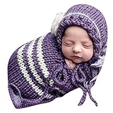 hibote 写真　プロップ新生児の赤ちゃんの少女かぎ針編みのニットコスチューム服のキャップギフトセット