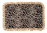 Patricia Ann Designs Satin Ruffles Giraffe Natural Cuddle Indulgence Blanket, Gold by Patricia Ann D