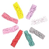 veenajo Baby Girl 's Polka Dot縄目ターバンベビーヘッドバンドヘアバンド8個パック