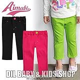 (エマーブル) AIMABLE ストレッチサテン7分丈パンツ 130 ライム