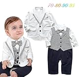 Cuteshower ベビー ロンパース 男の子 フォーマルスーツ 新生児 結婚式 七五三 出産祝い 70