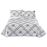 AOLVO夏Ice SlikマットセットソフトCool Air ConditioningシートダブルベッドSweatproof Sweetスタイル、6色の選択(1mat 2枕カバー-elegantグレ