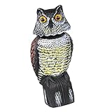Homyl 防鳥具　本物のように　フクロウ　デコイ　かかし　動物　害虫駆除　頭が動く　実用的