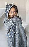 MayLily Premium | STARS バンブーベイビータオル かわいいと暖かい | 100％竹テリー | 120x85cm | Oeko-Tex認証 | 抗アレルギー | ポーランドで縫製 