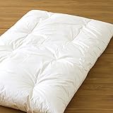 綿混お昼寝敷布団「75×140」ロングタイプ 側生地は綿100％ 日本製 ホワイト[75×140]