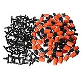 Beito 30pcs 散水ノズル スプレー 噴水 霧化 ドリッパー スプリンクラー 水量調整可能 Tジョイント 3通 ミニ散水システム 家庭園芸、ガーデンニング、菜園