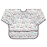 [ バンキンス ] Bumkins お食事エプロン スリーブビブ 長袖 6～24ヶ月頃 エプロン スタイ 防水 洗濯可 Urban Bird（SU-115） Bibs Waterproof Acces