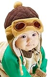Little Kids Boysフリース裏地AviatorパイロットEarflap Hat カラー: ブラウン