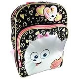 The Secret Life of Pets Big Girls Universal Gidget Multi Compartment 16 Inch Backpack, Black, One Si