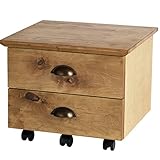 ライフスタイリングショップ プリンターワゴン キャスター付 ヴィンテージ 木製 幅46cm AN-206