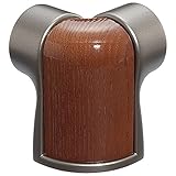 マツ六 手すり部材 BAUHAUS 35ハイブリッドレール コーナーブラケット BDH-02DO Dオーク+チタン色