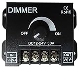 単色 LED ライト 用 調光器 明るさ調整 パワーコントローラー 30A DIMMER PWM制御