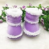 Candykids キッズ ベビー 暖か カジュアル ムートン ブーツ / 可愛い ボタン 付 つま先 ゆったり 履き口 ボア / 秋 冬 春 用 靴 ベビームートンブーツ 靴 (内寸12．5cm, 