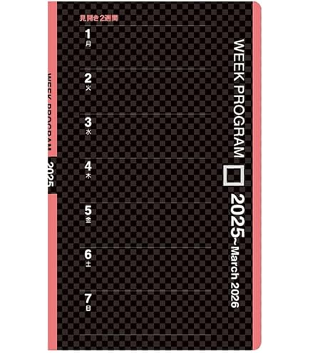 Amazon.co.jp: コレクト 手帳 2026 スケジュール帳 ウィークプログラム