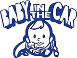 Baby in the car 　ベービーインザカー　子供が乗ってますステッカー Super Boy (ブルー)