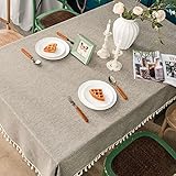 starink テーブルクロス 北欧 長方形正方形 撥水 防水 お洒落 可愛い しっかり生地 (グレー, 90x140)