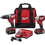 Milwaukee 2799-22CX M18 Cmpt Brushless Hammer Drill Impact Kit [並行輸入品]