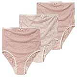 西松屋 EDM 3枚組産前ショーツ（無地2枚・ボーダー1枚）【M-L・L-LL】 マタニティ L-LL ピンク