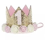 パーティーパーク ベビー キッズ 1歳 2歳 1/2（ハーフバースデー） one 誕生日 バースデー ハーフバースデー ミニフェルト 王冠 ヘアーアクセサリー ヘアーバンド 女の子 記念日 写真 撮影