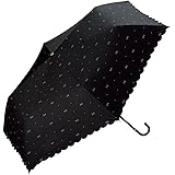 Wpc. 日傘 遮光ジェムリボン ミニ ブラック 50cm 完全遮光 UVカット100% 晴雨兼用 レディース 折りたたみ傘 801-945