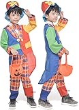 パンプキンパレード ハロウィン 衣装 コスチューム 仮装 男の子 女の子 キッズ 5点SET ピエロ 140cm 150cm