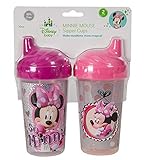 Disney Minnie Mouse Clubhouse Sippy Cups, Pink/Gray, 2 Count by Disney [並行輸入品]