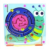 1 Pcs Parent-Child Interactive Games,Snails Shape Magnetic Brush Maze,Attract Baby In The Maze Of Tu
