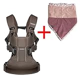 【2WAYスタイセット】BabyBjorn（ベビービョルン） ONE+ Air ココア+ 今治2WAYスタイ プラムフラワー