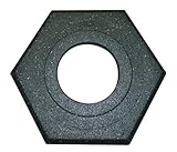 Jackson Safety 18379 Grip and Go Recycled Rubber 10lbs Hexagon Channelizer Cone Base, 7-14/25 Base W