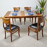 ダイニングテーブルセット 幅150 ダイニング5点セット 4人用アカシア無垢 スタッズ ヴィンテージ レトロ 食卓セット ASA-265