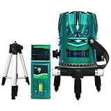 恒昌光電 8ライン GPS-8L グリーンレーザー墨出し器+受光器+エレベーター三脚セット 4垂直・360°水平 10倍明るい 斜線機能 レーザー墨出し器 フルライン測定器