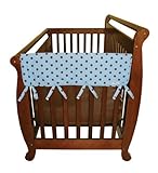 Trend Lab Cotton CribWrap Wide Rail Covers for Crib Sides (Set of 2), Blue Max Dot by Trend Lab [並行輸