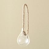 ロープ付き　ハンギングガラス　ドロップ型　Sサイズ