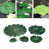 c-pioneer人工ガーデン池植物フローティング水ロータス葉水族館Floral Decor 17cm ベージュ
