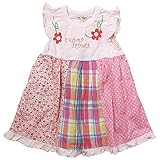 《初夏盛夏対応》 CHILD CHAMP(チャイルド チャンプ) スラブ天竺×布帛お花刺繍切り替えワンピース 80cm/P NO.C-86182802