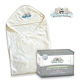 Brooklyn Bamboo Baby Hooded Towel, Soft, Hypoallergenic Thick, Organic, Infant & Toddler Layette & R
