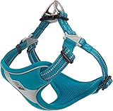 cocomall 負担軽減犬用ハーネス 犬用胴輪 ドッグ ペット用品 お出かけハーネス 3M反射材料 訓練 ナイロン製 小型犬、中型犬、大型犬に向け 通気性 調節可能 おしゃれ (S, ライトブルー)