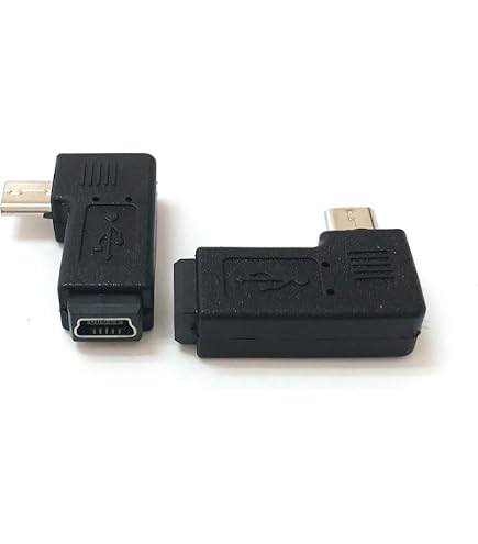 変換名人 変換プラグ USB mini5pin→microUSB 右L