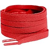 [HIGH FIVE] 靴紐 シューレース 平紐 100cm 120cm 140cm 160cm 無地 スニーカー ローカット ハイカット カラフル SHOELACES 2本セット 140cmレッド