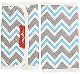 Kids Glocal ベビー よだれパッド グレー×スカイブルー ジグザグ ANG-PAD-GRAY