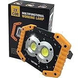 LED投光器 20W COB 作業灯 USB充電式フラッドライト アウトドア応急ライト 軽量 防水加工 家庭電源でもOK 看板灯 集魚灯 キャンプ 夜釣り 農作業 防犯
