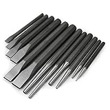 12pcs Professional MechanicsパンチとChiselセットテーパCentreピンパンチHeavy Duty