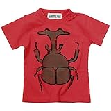 《初夏盛夏対応》 ALMOND BAR(アーモンドバー) 40/2天竺かぶと虫半袖Tシャツ 100cm/Re NO.AH-82208