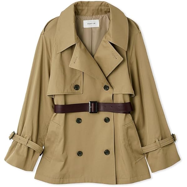 Amazon.co.jp: [フレイ アイディー] 3WAYミドルトレンチコート
