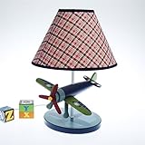 Ywyun クリエイティブ木製飛行機ランプ、現代のLED省エネランプ、装飾ランプ寝室のベッド子供部屋