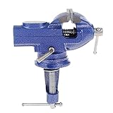 NUZAMASピボットマルチアングル360度副65mmジョー容量スイベルバイスベンチトップクランプワーキングテーブルDIYジュエリークラフトモールドツール修復木工
